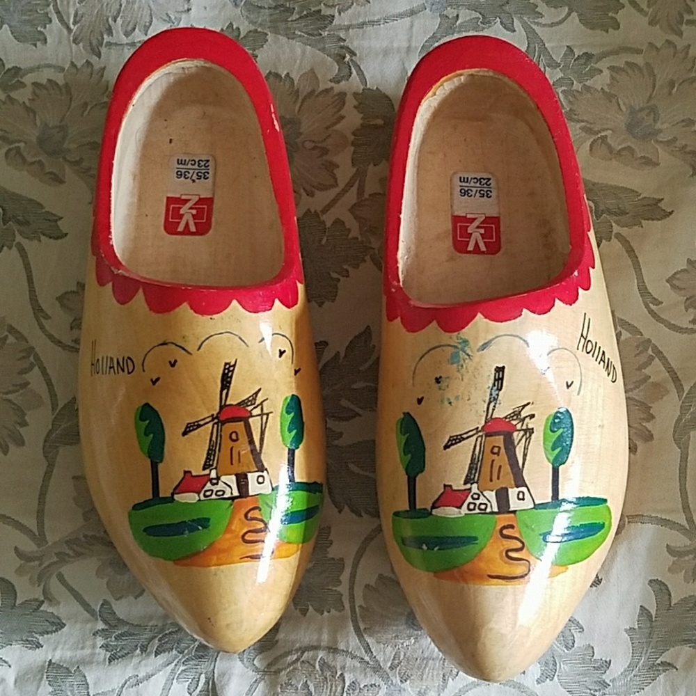Wood Clogs from Holland  authentic hand made and p